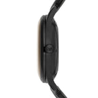 Emporio Armani Beta Meccanico Automatic Black Genuine Leather Men's Watch - AR1923