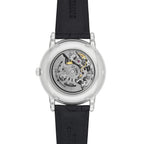 Emporio Armani Luigi Skeleton Automatic Black Genuine Leather Men's Watch - AR1981