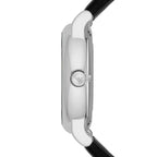 Emporio Armani Luigi Skeleton Automatic Black Genuine Leather Men's Watch - AR1981