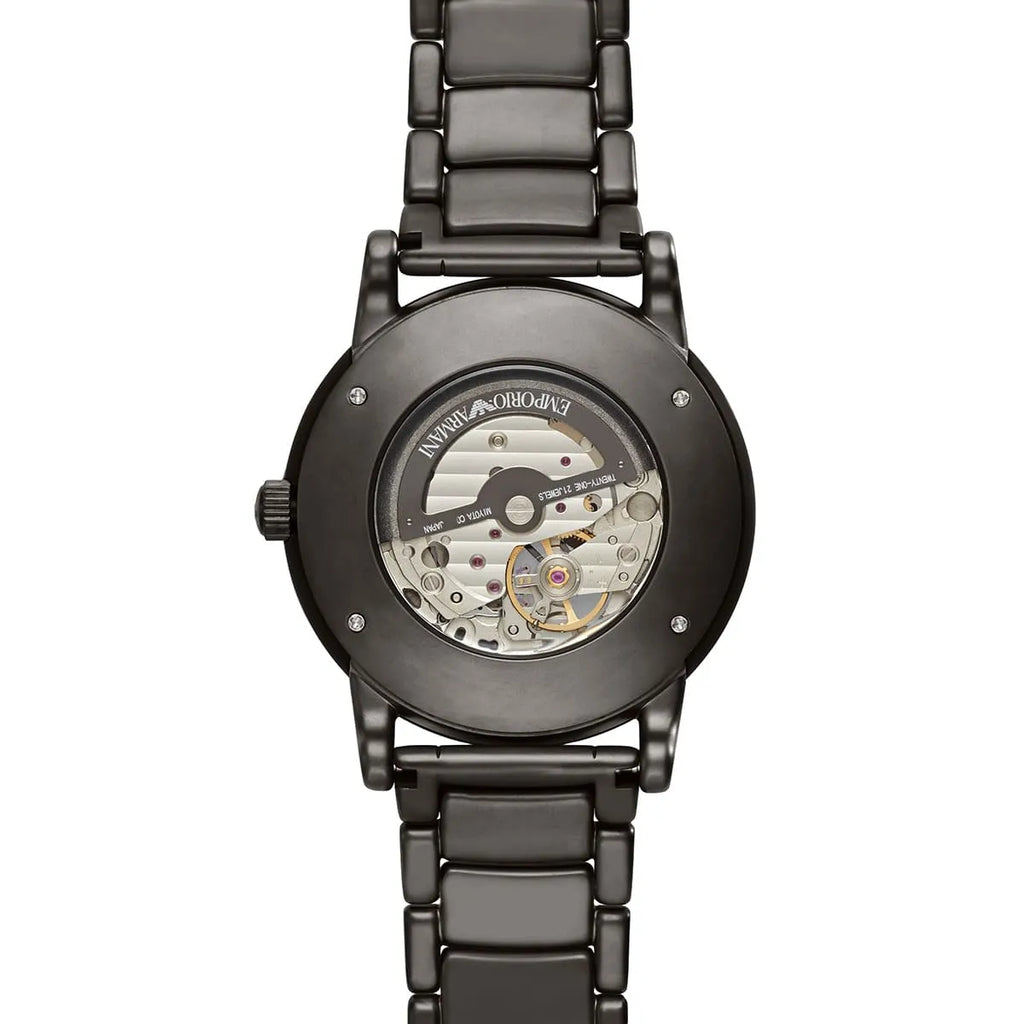 Emporio Armani Luigi Meccanico Automatic Matte Gunmetal Men's Watch - AR60010