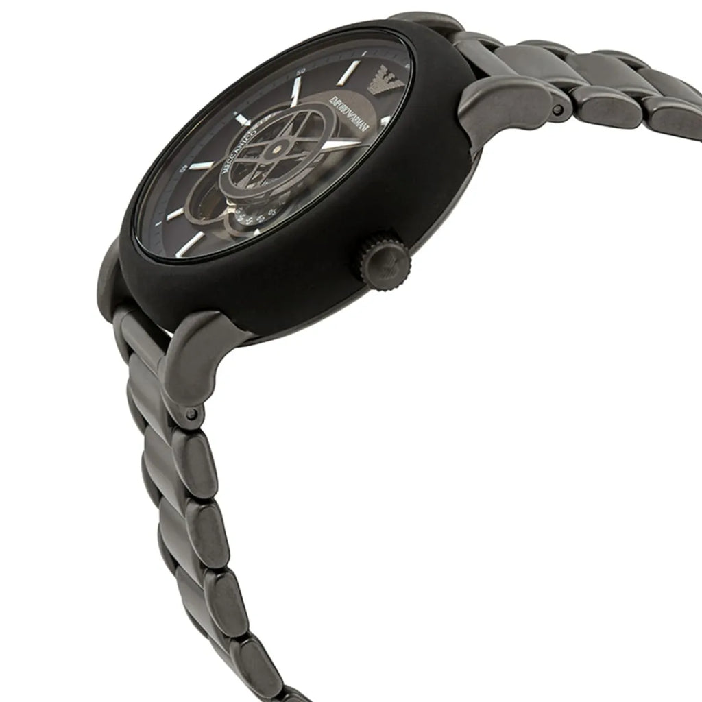 Emporio Armani Luigi Meccanico Automatic Matte Gunmetal Men's Watch - AR60010