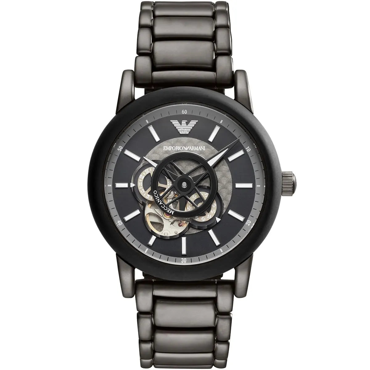 Emporio Armani Luigi Meccanico Automatic Matte Gunmetal Men's Watch - AR60010 Hoofdafbeelding