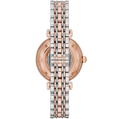Caseback view showing automatic movement with open heart window display