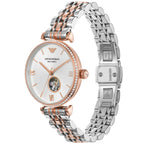 Emporio Armani Gianni T-Bar Open Heart Automatic Two-tone Women's Watch - AR60019