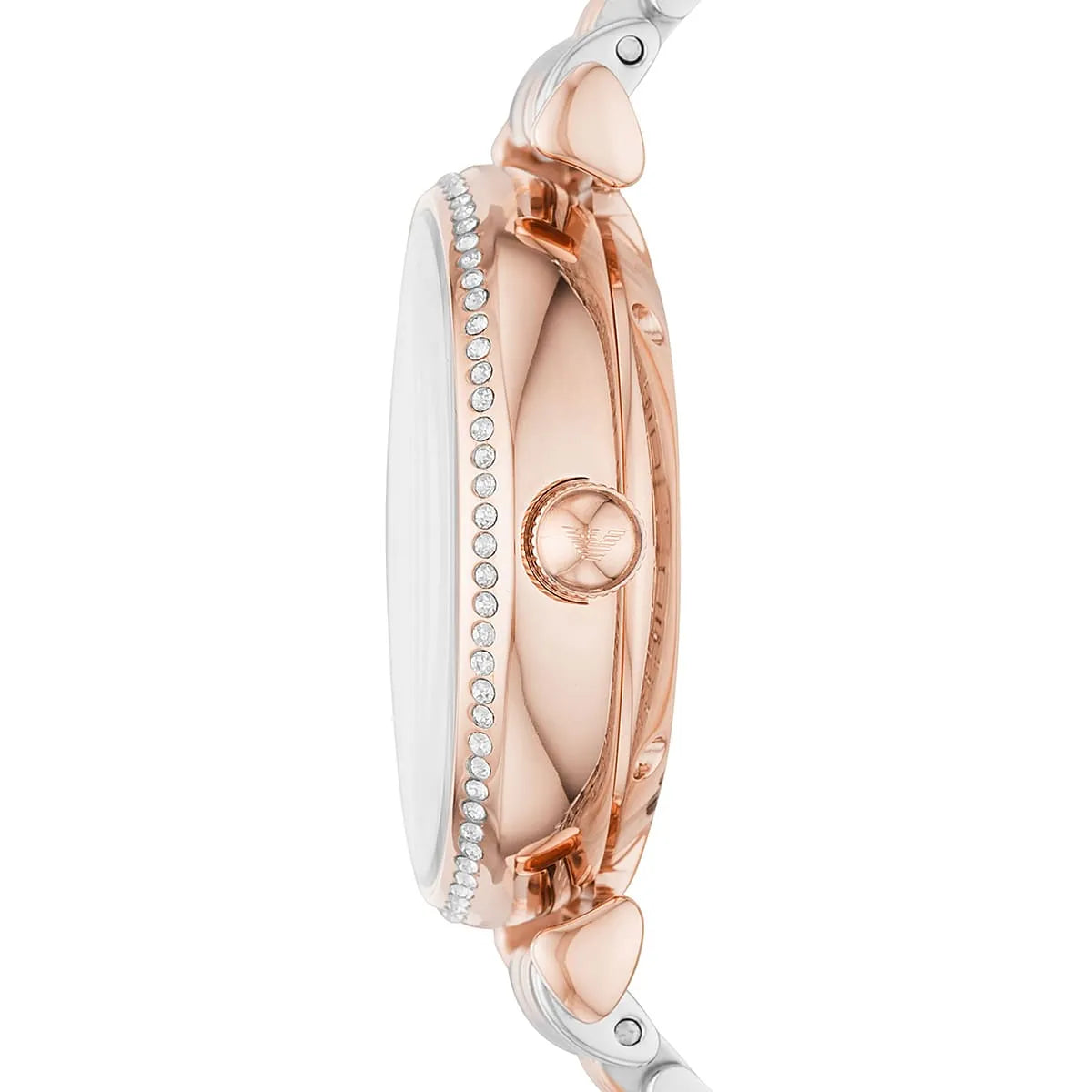 Emporio Armani Gianni T-Bar Open Heart Automatic Two-tone Women's Watch - AR60019