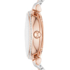 Emporio Armani Gianni T-Bar Open Heart Automatic Two-tone Women's Watch - AR60019