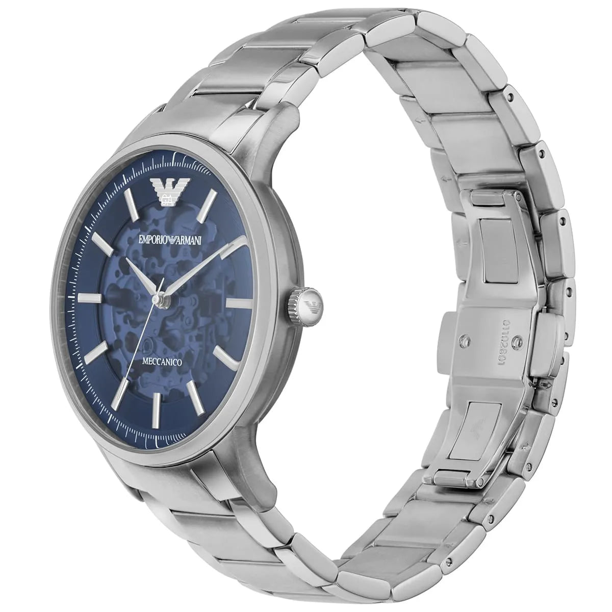 Emporio Armani Renato Skeleton Automatic Herenhorloge in zilver - AR60037 Secundaire afbeelding