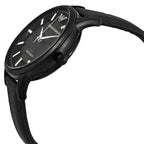 Emporio Armani Renato Automatic Skeleton Black Genuine Leather Men's Watch - AR60042