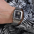 Emporio Armani Diego Automatic Rectangle Silver Men's Watch - AR60057