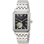 Emporio Armani Diego Automatic Rectangle Silver Men's Watch - AR60057