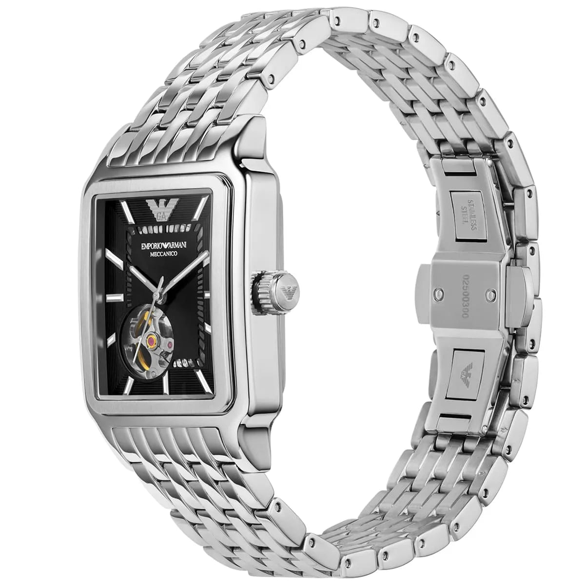 Emporio Armani Diego Automatisch Rechthoekig Herenhorloge Zilver - AR60057 Secundaire afbeelding