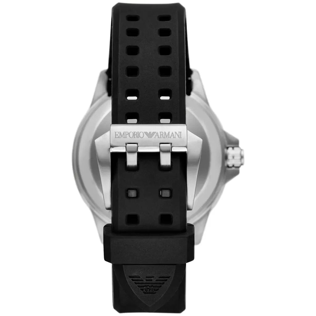 Emporio Armani Sea Explorer Automatic Black Silicone Strap Men's Watch - AR60086