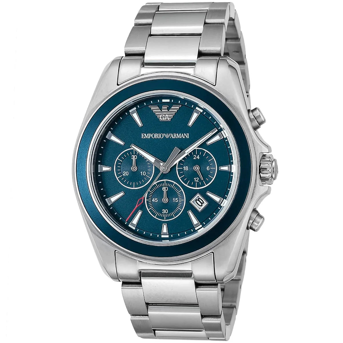 Emporio Armani Tazio Large Chronograph Herenhorloge in zilver - AR6091 Secundaire afbeelding