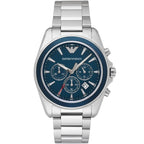 Emporio Armani Tazio Large Chronograph Silver Men's Watch - AR6091