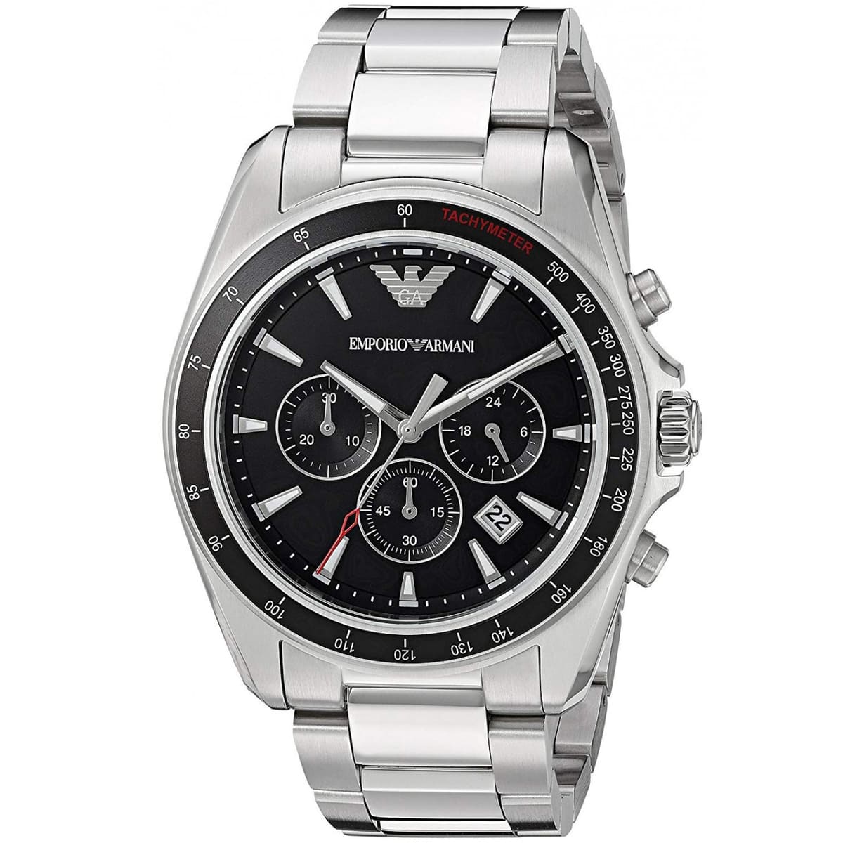 Emporio Armani Sigma Chronograph Black Dial Silver Men's Watch - AR6098 Secondary image