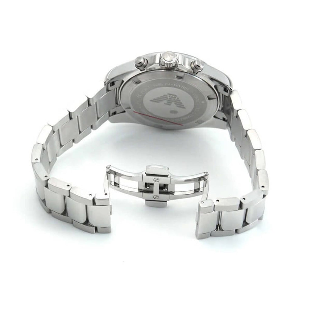 Emporio Armani Sigma Chronograph Black Dial Silver Men's Watch - AR6098