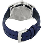 Emporio Armani Tazio Medium Blue Dial Blue Genuine Leather Women's Watch - AR6124