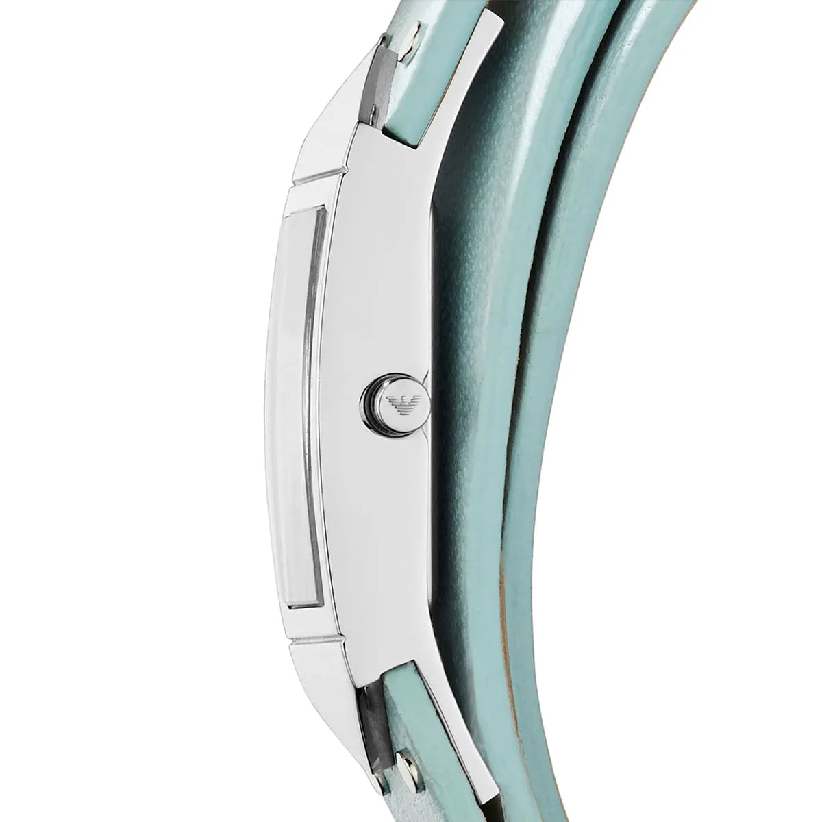 Emporio Armani Marco Catwalk Rectangular Wrap-Around Blue Genuine Leather Women's Watch - AR7355 Secundaire afbeelding