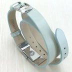 Emporio Armani Marco Catwalk Rectangular Wrap-Around Blue Genuine Leather Women's Watch - AR7355