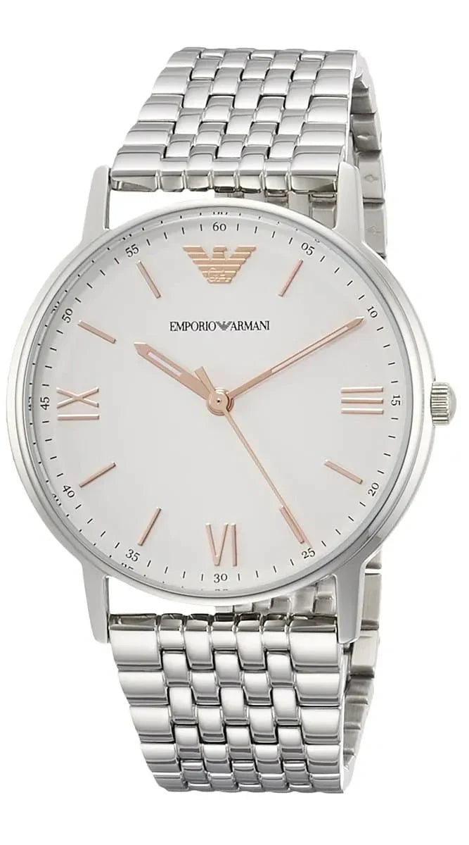 Emporio Armani Kappa White Dial Silver Men's Watch - AR80014 Secondary image