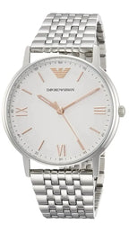 Emporio Armani Kappa White Dial Silver Men's Watch - AR80014