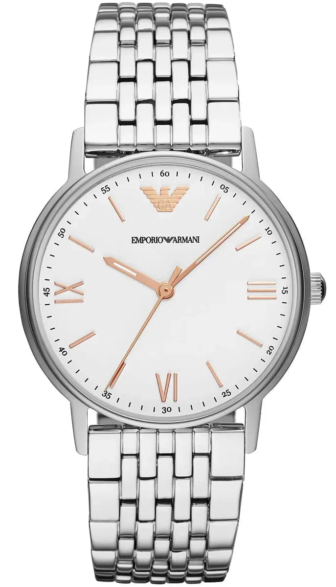 Emporio Armani Kappa White Dial Silver Men's Watch - AR80014 Main image