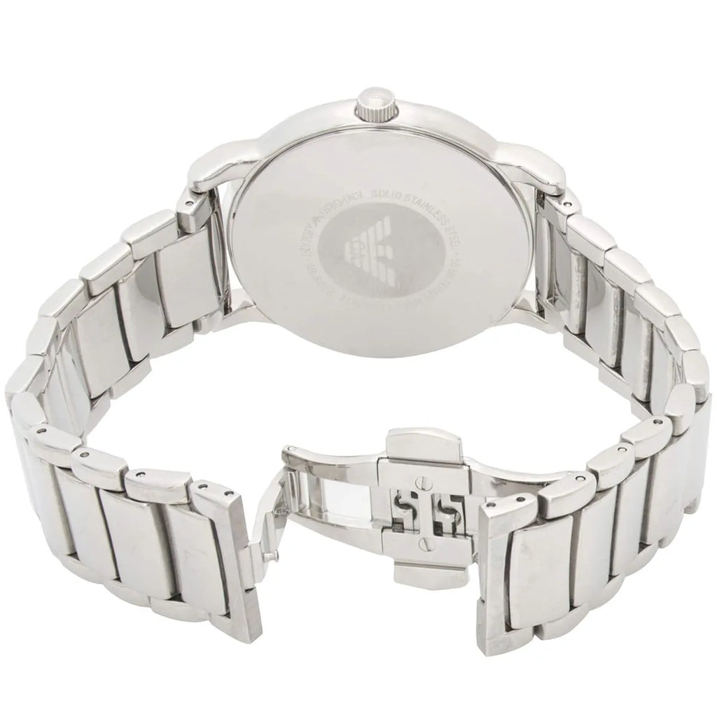 Emporio Armani Luigi Sunray Blue Dial Silver Men's Watch - AR8033
