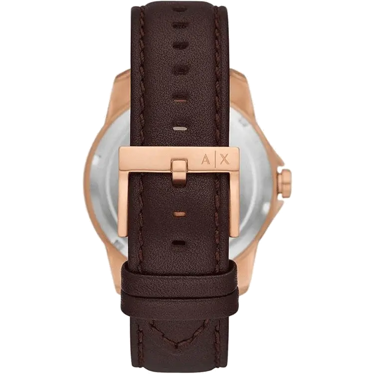 Armani Exchange Banks Three-Hand Day-Date Brown Sunray Dial Men's Watch - AX1740 Secundaire afbeelding