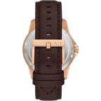 Armani Exchange Banks Three-Hand Day-Date Brown Sunray Dial Men's Watch - AX1740