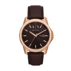 Armani Exchange Banks Three-Hand Day-Date Brown Sunray Dial Men's Watch - AX1740