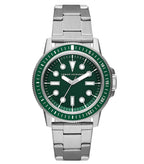 Armani Exchange Leonardo Green Dial Silver Watch - AX1860