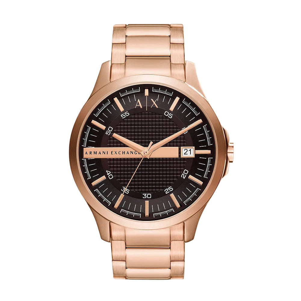 Armani Exchange Hampton Date Black Dial Rose Gold Watch - AX2449 Hoofdafbeelding