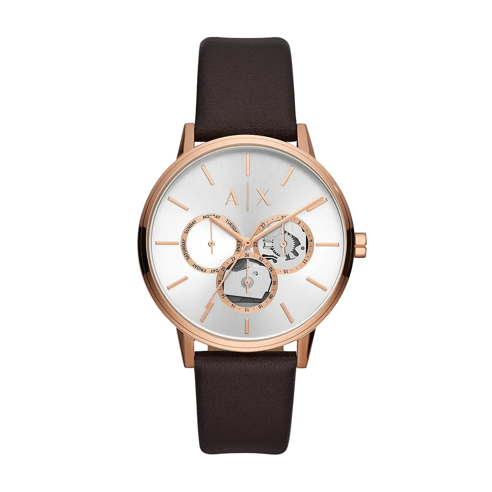 Armani Exchange Cayde Multifunction Brown Leather Men's Watch - AX2756 Hoofdafbeelding
