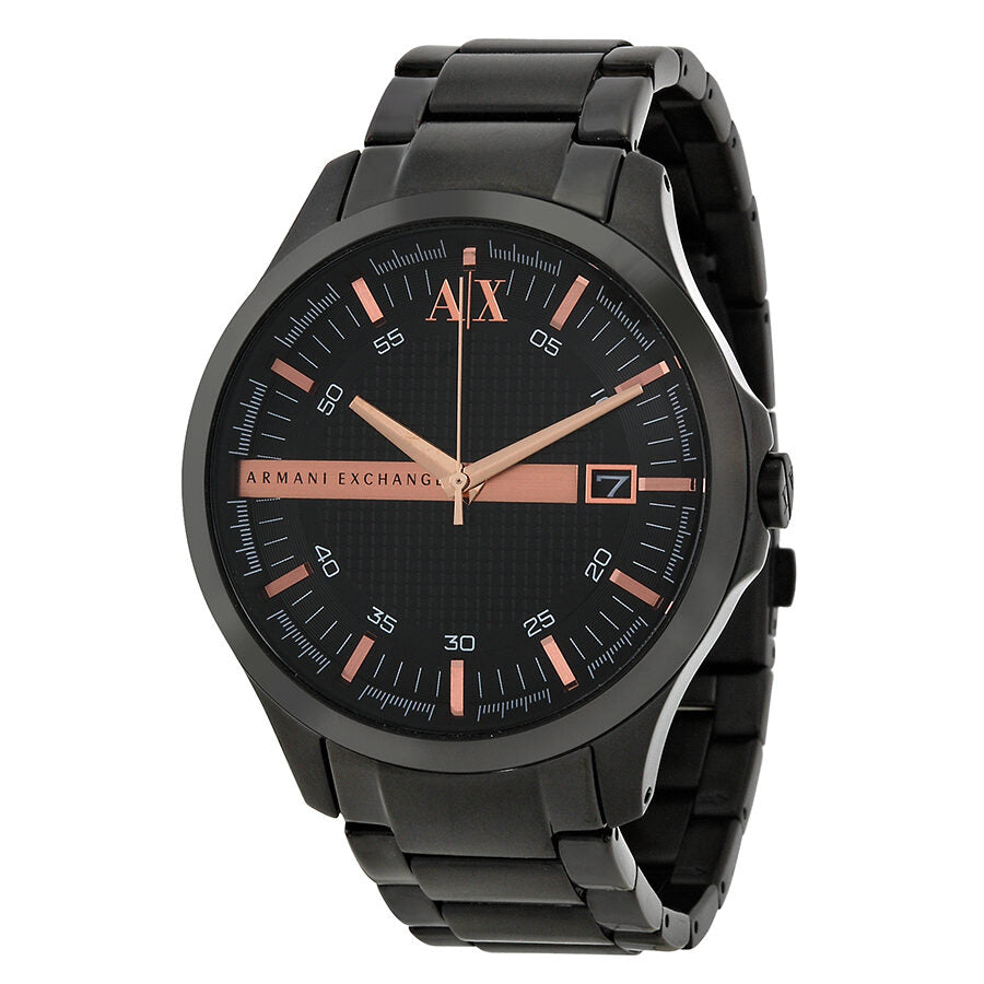 Armani Exchange Hampton herenhorloge met drie wijzers en datumweergave, zwart - AX2150 Hoofdafbeelding
