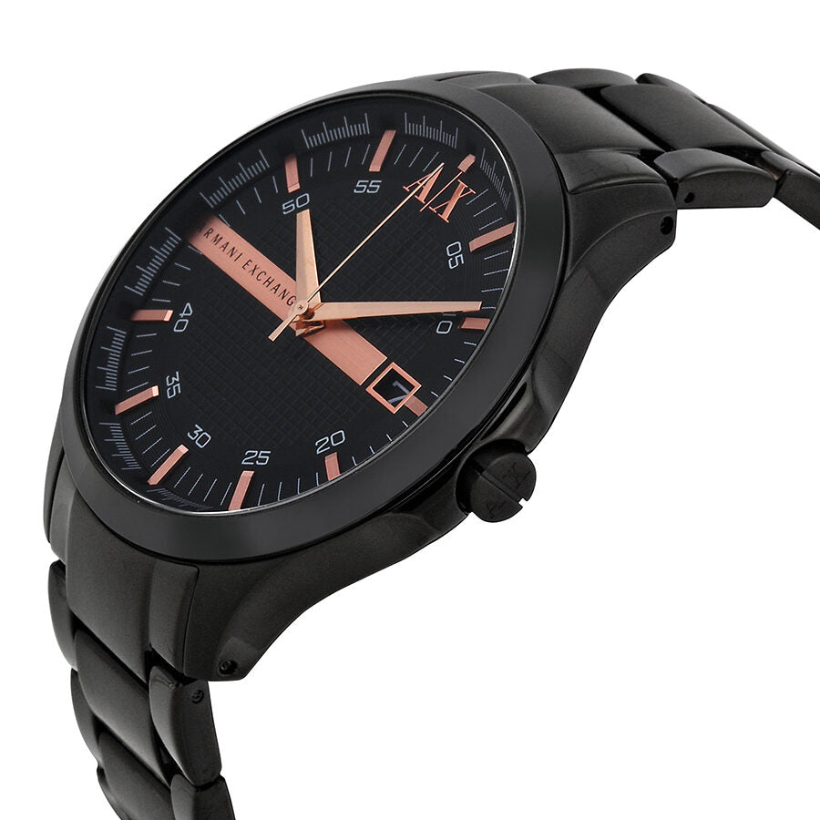 Armani Exchange Hampton herenhorloge met drie wijzers en datumweergave, zwart - AX2150 Secundaire afbeelding