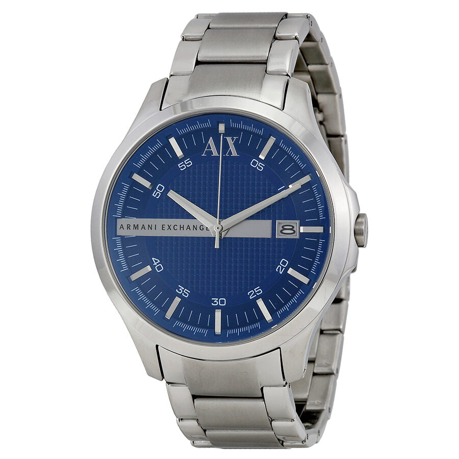 Armani Exchange Blue Textured Dial Silver Men's Watch - AX2132 Main image