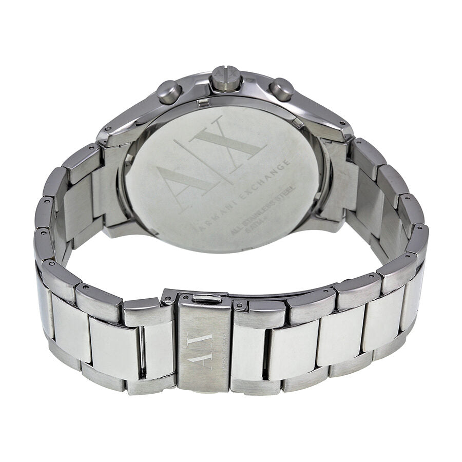 Armani Exchange Hampton Chronograph Black Dial Silver Watch - AX2163