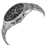 Armani Exchange Hampton Chronograph Black Dial Silver Watch - AX2163