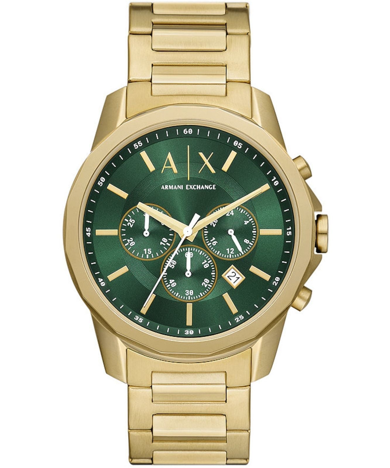 Armani Exchange Banks Chronograph Gold-Tone Green Dial Watch - AX1746 Hoofdafbeelding