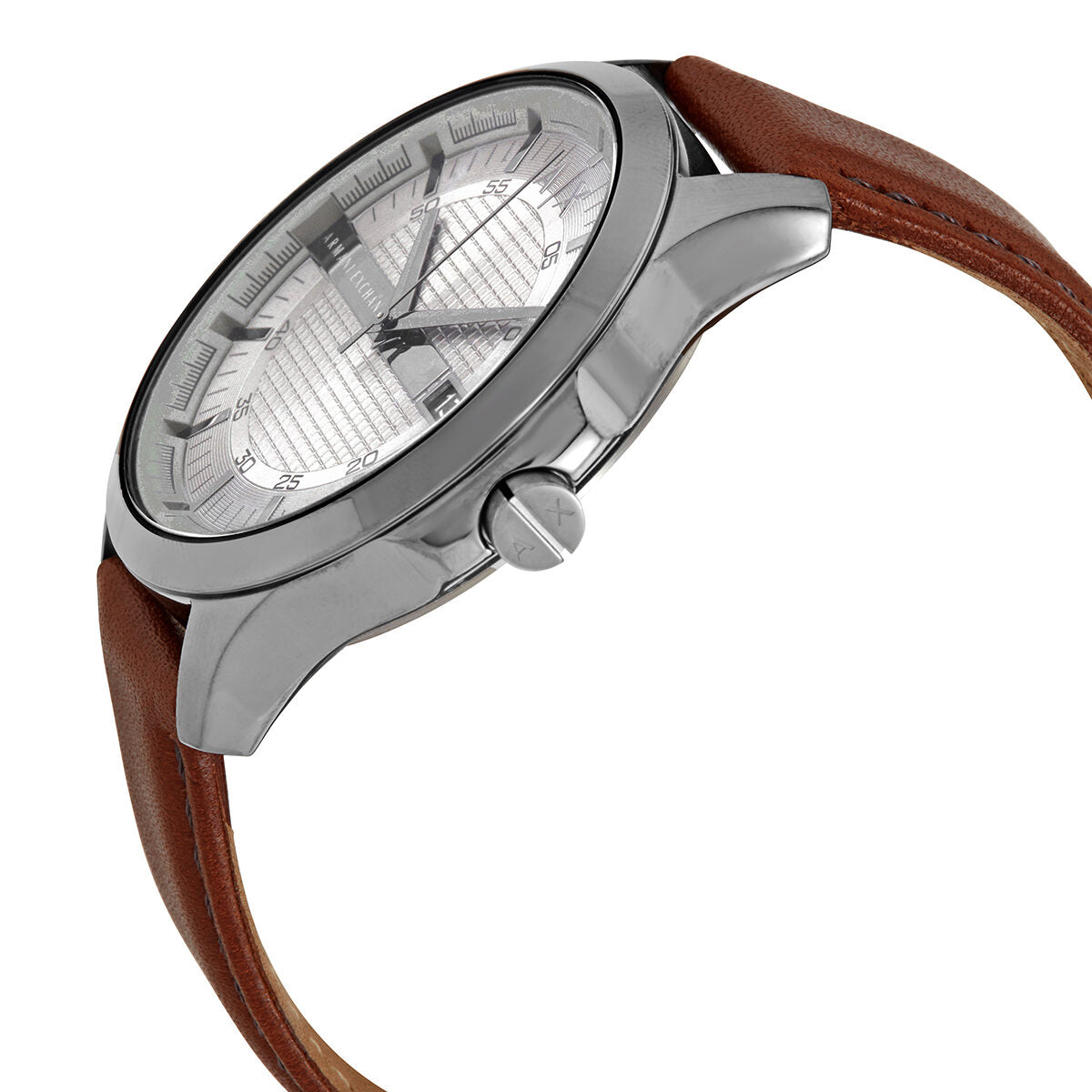 Armani Exchange Hampton Brown Leather Grey Dial Date Watch - AX2414 Secundaire afbeelding