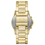 Armani Exchange Banks Chronograph Blue Dial Gold Multifunction Watch - AX7151