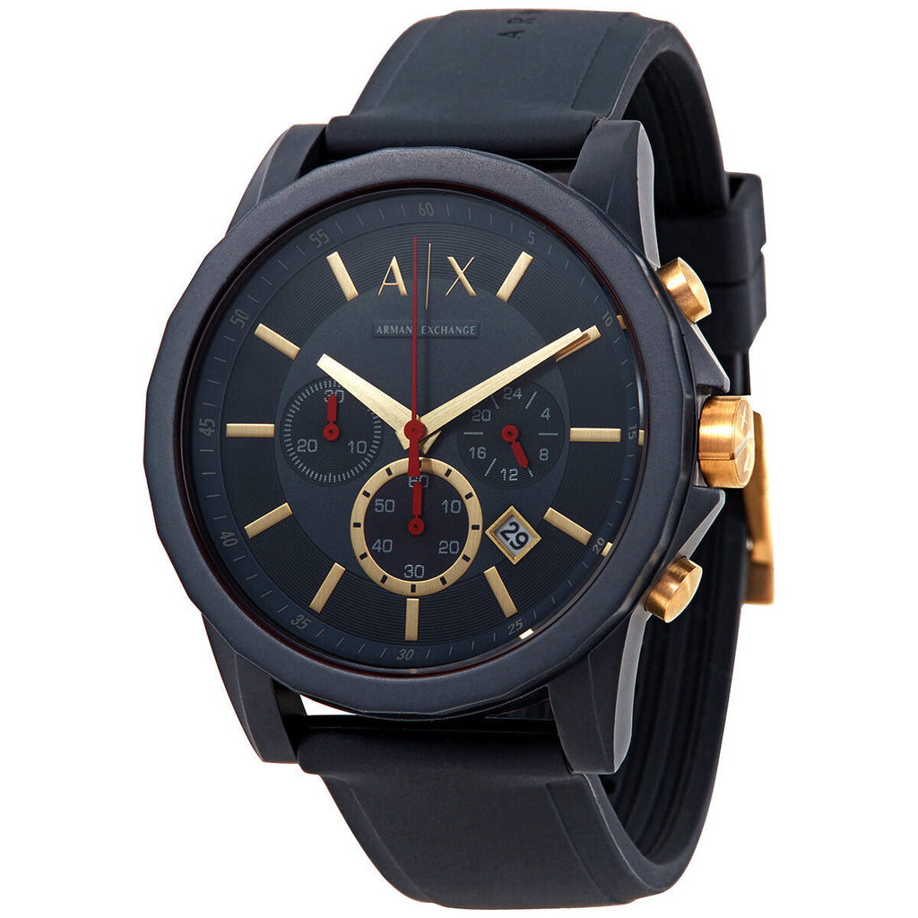 Armani Exchange Outerbanks Chronograph All Dark Blue Watch - AX1335