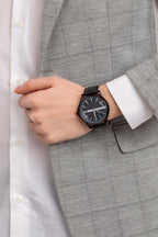 Armani Exchange Hampton All Black Blue Dial Watch - AX2411