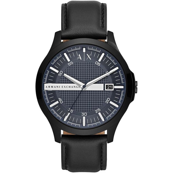 Armani Exchange Hampton All Black Blue Dial Watch - AX2411 Hoofdafbeelding