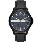Armani Exchange Hampton All Black Blue Dial Watch - AX2411
