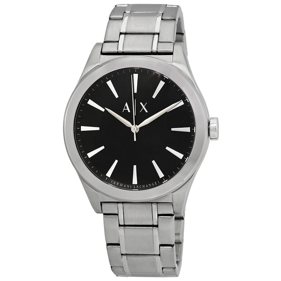 Armani Exchange Three-Hand Black Dial Silver Watch - AX2320