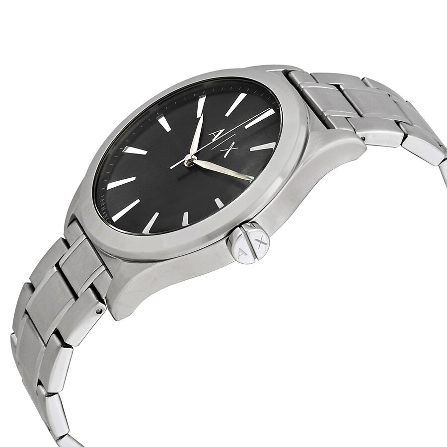 Armani Exchange Three-Hand Black Dial Silver Watch - AX2320