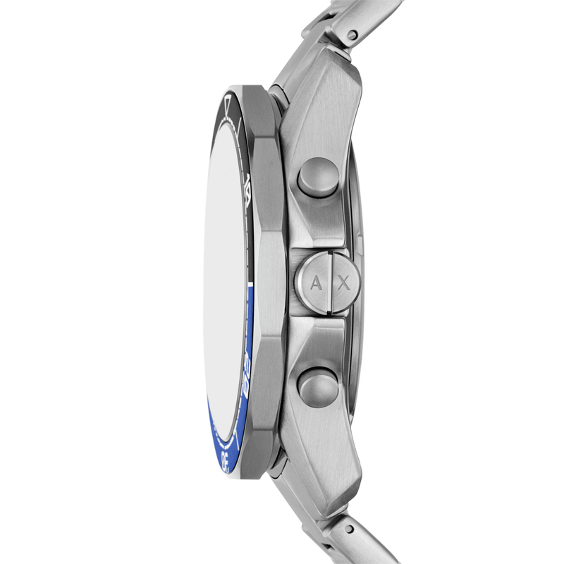 Armani Exchange Spencer Black/Blue Dial Silver Watch - AX7166 Secundaire afbeelding