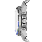 Armani Exchange Spencer Black/Blue Dial Silver Watch - AX7166