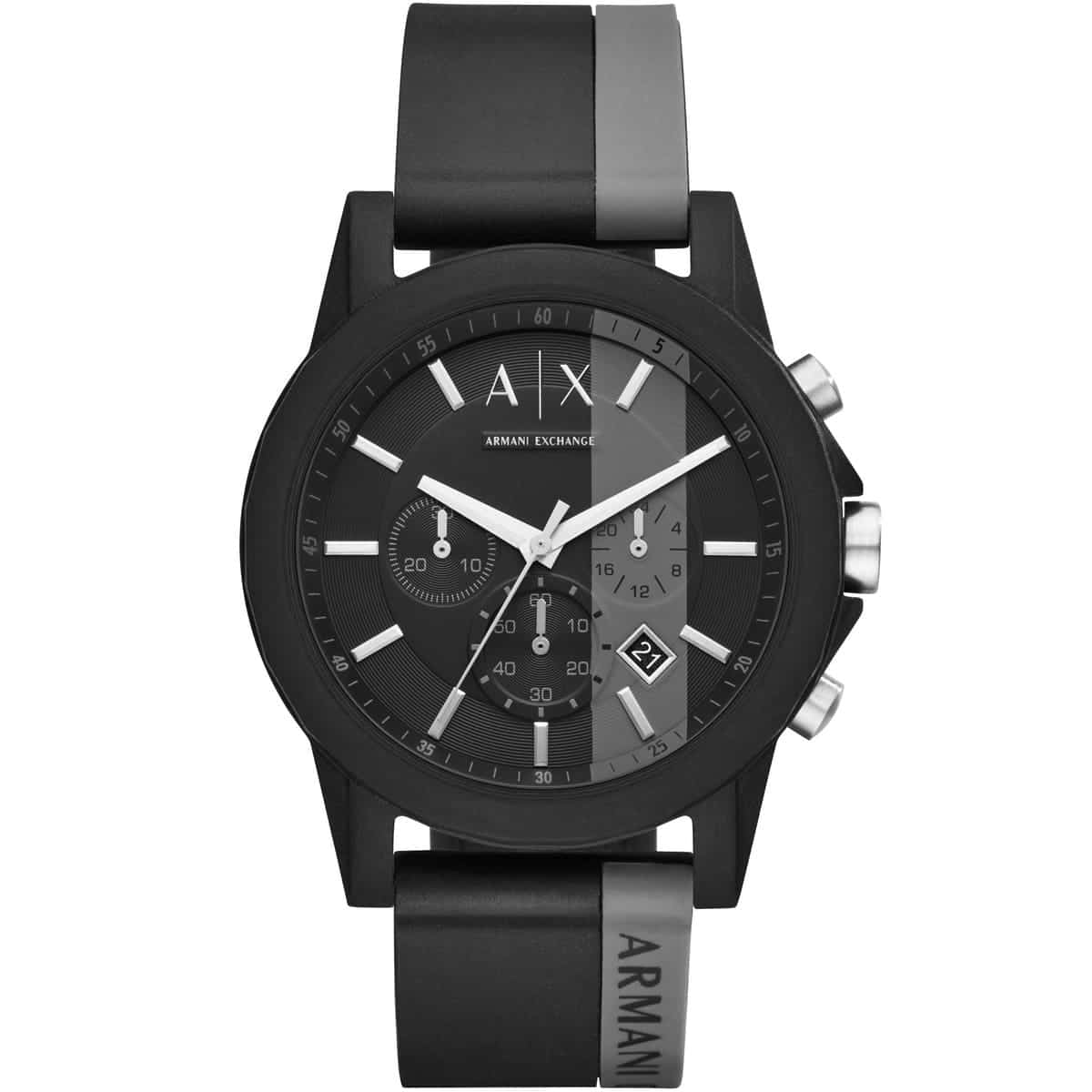 Armani Exchange Outer Banks Chronograph Black Grey Watch - AX1331 Hoofdafbeelding
